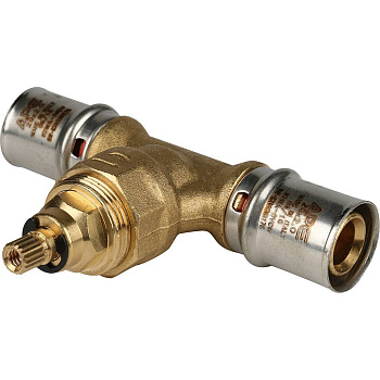 Вентиль 20*20 с хром ручкой пресс STOUT