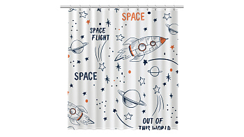 Штора для ванной Fixsen Space FX-2508, без колец