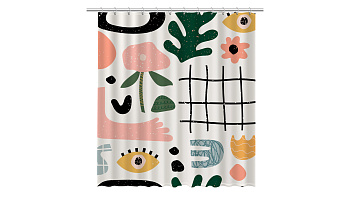 Штора для ванной Fixsen Summer FX-2506, без колец