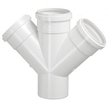 Крестовина Ду110*110*110*45º бесшумная Sinikon