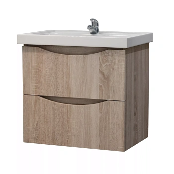 Тумба Сиэтл 70  + раковина (Фостер 70) DB2 подвесная белый