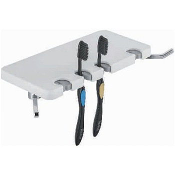 Держатель L105W для зубных принадлежностей с крючком белый LEDEME