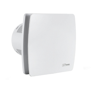 Вентилятор GFmark бел ЗАКРЫТЫЙ , АБС , ф100 мм с обр.клап.и моск.сеткой 5004