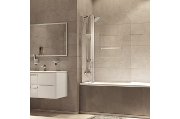 Душевая шторка на ванну 110*140 глянц.ал.проф.Ray, IDDIS, RAY6CS0i90