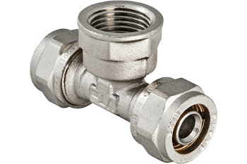 Тройник внутр.р. 20*1/2 обжимной VTm332