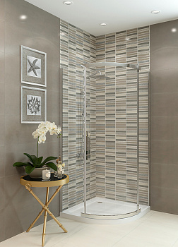 Душевое ограждение JY050 89*89*185 п/круг (без поддона) прозрачное стекло