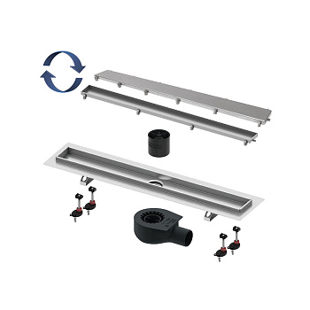 Комплект TECElinus для монтажа дренажного канала 700 мм, 2 в 1 “tile+steel”, с мембраной