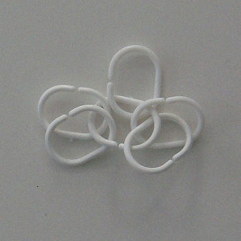 Кольца для штор в ванную пластик - упаковка 14шт