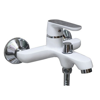 Смеситель L3277W для ванны с коротким изливом дивертор в корпусе шаровый LEDEME