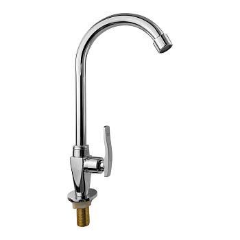 Кран на одну воду металлокерамика, хромированный БРИМИКС 9112