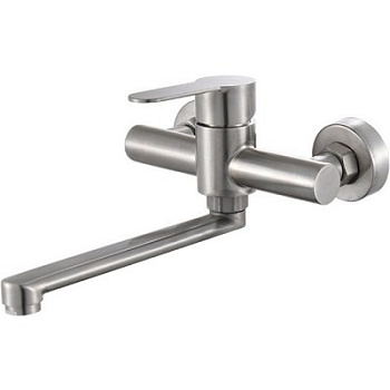 Смеситель L74603  для кухни настенный дл нос (нерж) LEDEME