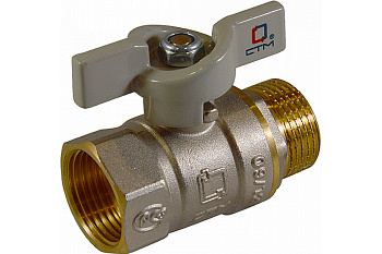 Кран шар. внутр./наруж. 1"  бабочка СТМ