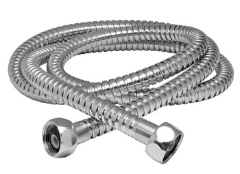 Шланг д/душа 2-х загибной 80см, сталь,хром, пакет с подвесом LE8029S
