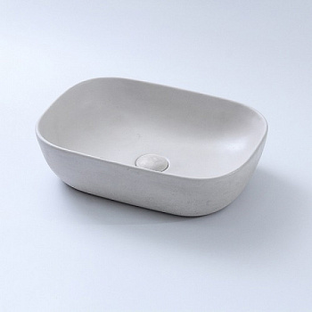 Раковина из бетона RB003-W на столешницу белая 450*320*135М