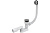 Сифон для ванны комплект  click/clack хромированный пластик/пластик