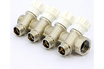 Коллектор регул. с вент. 4 вых. 3/4*1/2 НВ никелир. ITAP