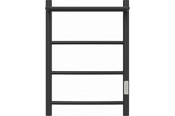 Полотенцесушитель электрический PN04846PB П3 400*600 с полкой диммер справа, черный Point Афина