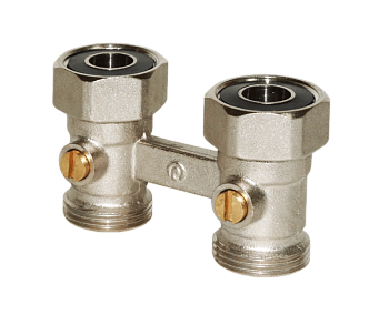 Узел для нижнего подключения прямой PRADEX КY01 (Без ниппелей) (ст.арт. PR20 03 20)