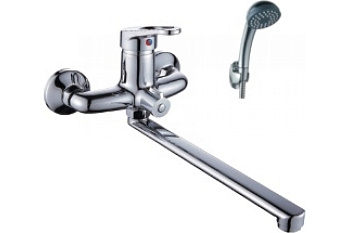 Смеситель универс. с плоск. изливом и перекл. для душа ЭВЕРЕСТ В22-028