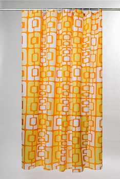 Штора для ванной комнаты, 200*240 см, полиэстер, ID orange toffee, 280P24RI11
