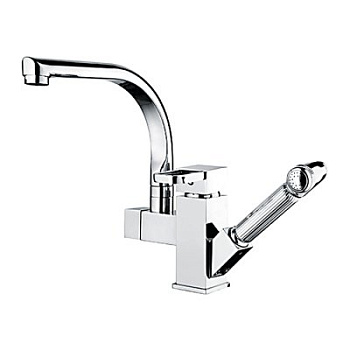 Смеситель  L4055-4 для кухни c гигеническим душем d35 (1/10) LEDEME