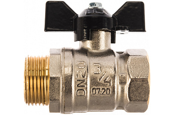 Кран шар. Ду 20 (3/4") Внут/Нар бабоч. LD PRIDE