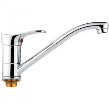 Смеситель L4914 для кухни с гайкой, шаровый (латунь) LEDEME 