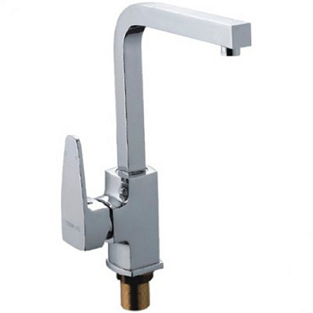 Смеситель L4030-2 для кухни высокий с гайкой, шаровый (латунь) LEDEME 