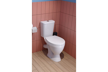 Унитаз-компакт SANITA "ФОРМАТ" эконом (белый), крышка пп