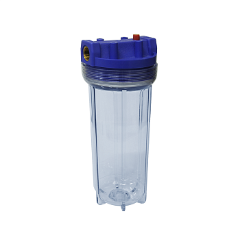 Фильтр магистральный  10" х/в 1/2"   ключ, кронштейн, латун. вставки RISPA 