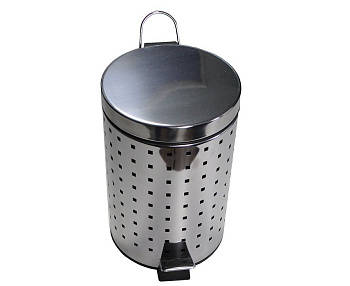 Ведро из нерж стали с педалью круглое 5л пер/н с педалью 105-Н