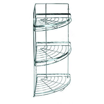 Полка для ванной три уровня угловая хром AE-596