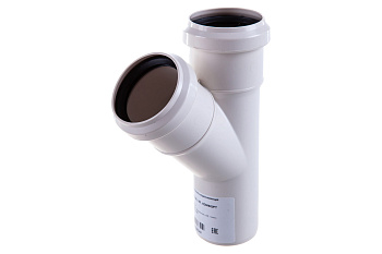 Тройник Ду50*50*45º бесшумный Sinikon 