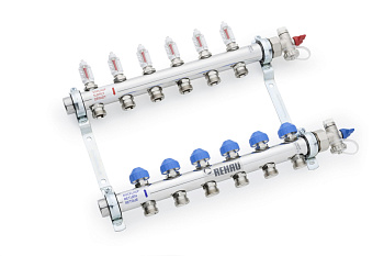 Распределительный коллектор HKV на 3 контура.  REHAU