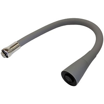 Излив L7507-9 кухонный силиконовый серый хром (к корпусу 4199) LEDEME 