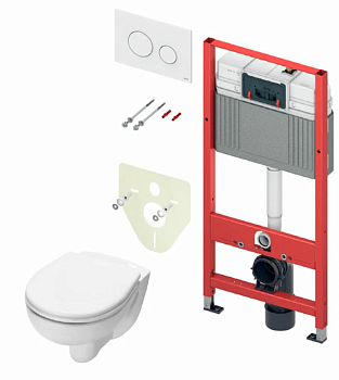 Модуль в комплекте с панелью смыва TECEloop белая и унитазом TECE V04