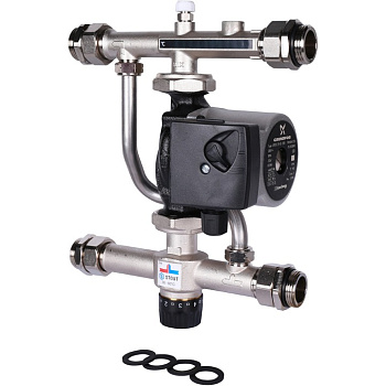 Насосно-смесительный узел с термостатическим клапаном 30-60°C, с насосом UPSO 25-65, 130 mm 1 STOUT