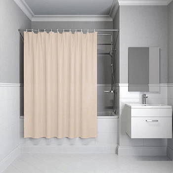 Штора для ванной комнаты, 200*180 см, бежевый P01PE18i11 IDDIS