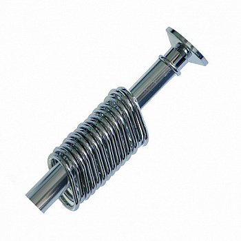 Карниз в ванную 1,2*2,2 хром с хромированными кольцами 14 шт САНАКС