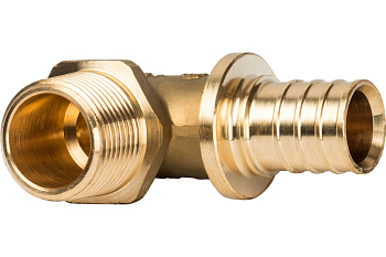 Угольник с наружной резьбой 25xR 3/4" для труб из сшитого полиэтилена аксиальный STOUT 