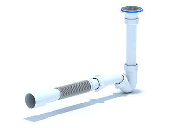 Сифон для биде 1 1/4-32 с гибкой трубой  BD1016