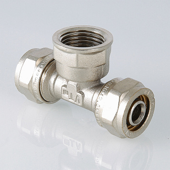 Тройник внутр.р. 20*3/4 обжимной VTm332