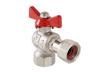 Кран шар.угл. с накидной гайкой и внут.резьбой 3/4*3/4 ValTec VT.266.N.0505