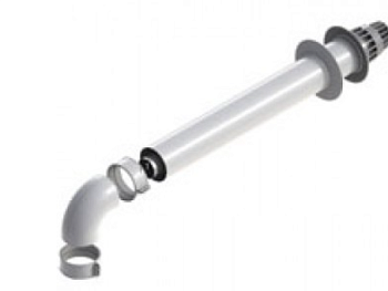 Комплект гориз.дымохода с фланцем 60/100 KIT0582