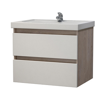 Тумба Модерн 60 DB2 + Фостер 60 белый/дуб Бардолино