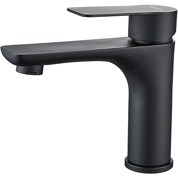 Cмеситель L71018B для умывальника с гайкой шаровый, черный (нерж) LEDEME