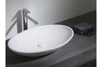 Раковина накладная AZARIO овальная 65,5*39,5*14  AZ-40148