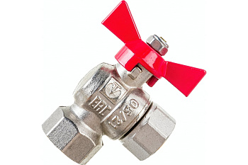 Кран шар.угл. с накидной гайкой и внут.резьбой 1/2*1/2 ValTec VT.266.N.0404