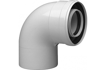 Отвод коаксиальный BAXI 60/110, 87 градусов, полипропиленовый, НТ