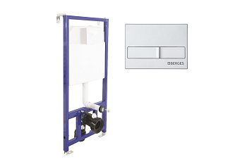 Инсталляция для унитаза BERGES NOVUM кнопка L2 матовый хром